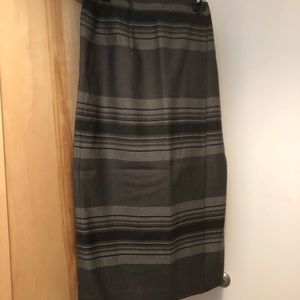 NWT Vintage Ralph Lauren gray wool wrap maxi skirt